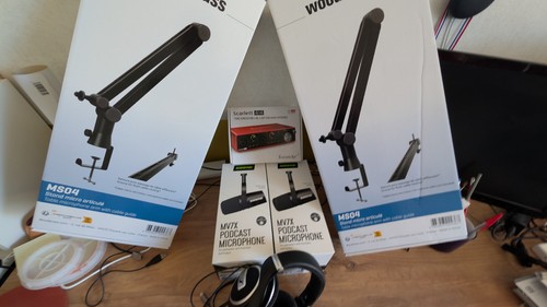 Setup podcast shure - mv7x, x2